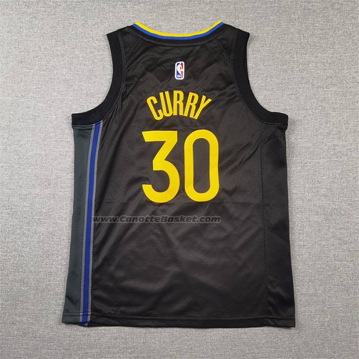 Maglia Bambino Golden State Warriors Stephen Curry No 30 Statement 2024-25 Nero